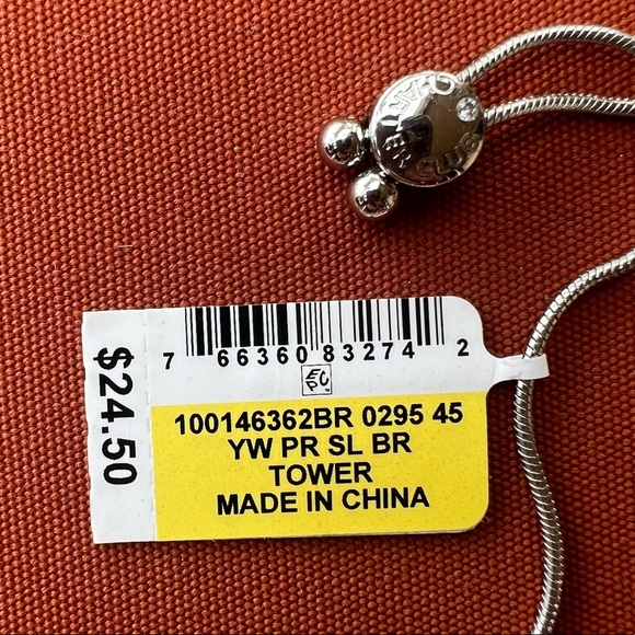 CHARTER CLUB Crystal Tear Drop Stone Slider Bracelet - Picture 9 of 9